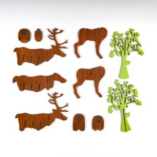 Wood and Cute 3D Puzzle DEER-0011