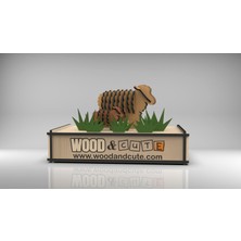 Wood and Cute 3D Puzzle SHEEP-0011