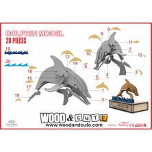 Wood and Cute 3D Puzzle DOLPHIN-0024