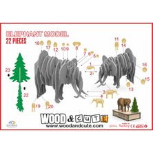 Wood and Cute 3D Puzzle ELEPHANT-0018