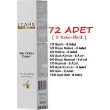 Lilafix Tüp Saç Boyası Karışık Koli (No:1) 72 Adet