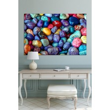 Sophistique Renkli Taşlar Dekoratif Kanvas Tablo, Kafe ve Bürolara Uygun