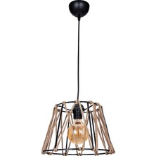 Özpolat Aydınlatma Erguvan Halatlı Sarkıt (Siyah)