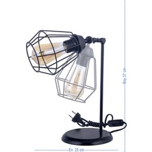 Özpolat Aydınlatma Tetra Ayarlı Masa Lambası (Siyah)