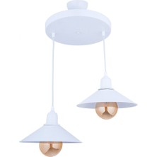 Özpolat Aydınlatma Kelly Cember 2 Li Beyaz Avize