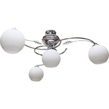 Özpolat Aydınlatma Burcu 4 Lü Camlı Avize (Krom)