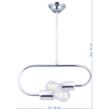 Özpolat Aydınlatma Büklüm Tekli Sarkıt Krom