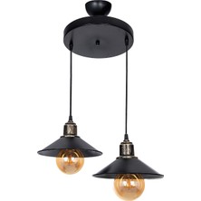 Özpolat Aydınlatma Kelly 2 Li Cember Siyah Avize