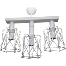 Özpolat Aydınlatma Yıldız 3 Lü Plafonyer Avize (Beyaz)