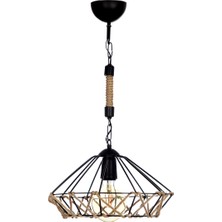 Özpolat Aydınlatma Bomonti Halatlı Sarkıt (Siyah)