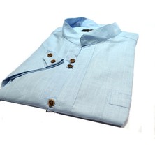 Kurular Tekstil Cift Düğme Kısakol Pamuk Gömlek