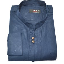 Kurular Tekstil Çift Düğme Uzunkol Pamuk Gömlek