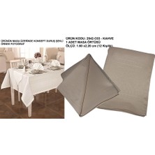 Dantelux Colber Lux Masa Örtüsü (160 x 220) 2542-C03 - Kahverengi