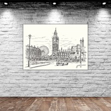 BK Gift Londra Manzara Kanvas Tablo 50X70CM-1