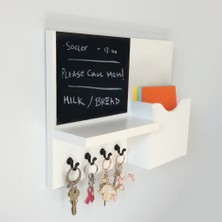 Eblo Home 40 cm Beyaz Çok Amaçlı Antre Askılık Anahtarlık