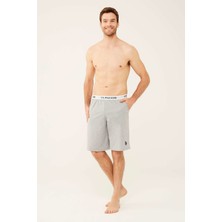 U.S. Polo Assn. 18473 Erkek Gri Melanj Şort