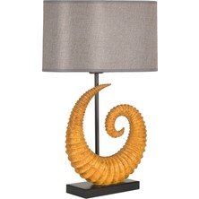 Qdec Modern Dizayn Burgu Abajur Sarı H.gold