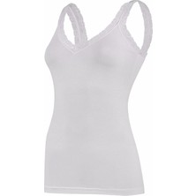 Yıldız Kadın Modal Askıları Dantelli V-Yaka Atlet 3 'lü Paket -2260-2261-2262