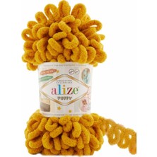 Alize Puffy El Örgü Ipi Hardal 002