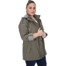 Brendon Kadın Büyük Beden Mevsimlik Trençkot 595 Haki/khaki 21S32000595