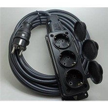 Üçlü Kauçuklu 3x2.5mm Uzatma Kablosu 2 Metre