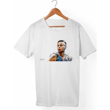 Alfa Tshirt Stephen Curry Çocuk Beyaz Tişört