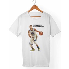 Alfa Tshirt Stephen Curry Çocuk Beyaz Tişört