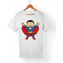Alfa Tshirt Superman Çocuk Beyaz Tişört