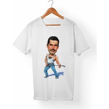 Alfa Tshirt Queen-Freddie Mercury Çocuk Beyaz Tişört