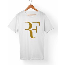 Alfa Tshirt Roger Federer Çocuk Beyaz Tişört