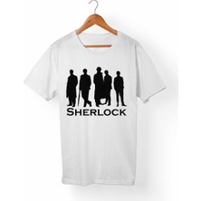 Alfa Tshirt Sherlock Holmes Çocuk Beyaz Tişört