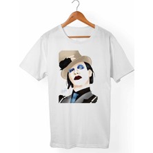 Alfa Tshirt Marilyn Manson Çocuk Beyaz Tişört