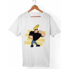 Alfa Tshirt Johnny Bravo Çocuk Beyaz Tişört