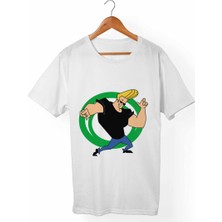 Alfa Tshirt Johnny Bravo Çocuk Beyaz Tişört