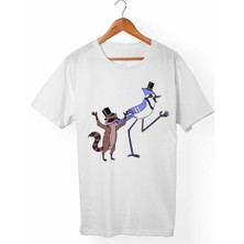 Alfa Tshirt Regular Show Çocuk Beyaz Tişört