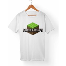 Alfa Tshirt Minecraft Çocuk Beyaz Tişört