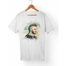 Alfa Tshirt Vikings Ragnar Lothbrok Çocuk Beyaz Tişört