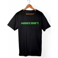 Alfa Tshirt Minecraft Çocuk Siyah Tişört