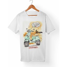 Alfa Tshirt Vespa Çocuk Beyaz Tişört