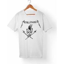 Alfa Tshirt Metallica Çocuk Beyaz Tişört