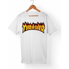 Alfa Tshirt Thrasher Çocuk Beyaz Tişört