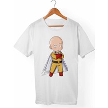 Alfa Tshirt One-Punch Man Çocuk Beyaz Tişört