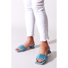 Rovigo Plus Mavi Cilt Kadın Terlik