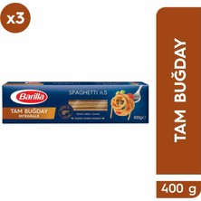 Barilla Tam Buğday Spagetti (Integrale Spaghetti) Makarna No.5 400 gr x 3 Adet