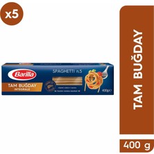 Barilla Tam Buğday Spagetti (Integrale Spaghetti) Makarna No.5 400 gr x 5 Adet