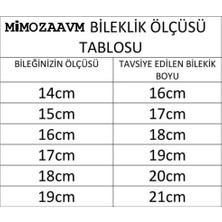 Mimoza Charm Uyumlu Pave Taşlı Kalp Kadın Gümüş Bileklik 21CM