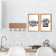 BK Gift Doğal Ahşap Dekoratif Fincan Askılığı ve 2’li Mutfak Konseptli Ahşap Tablo-3