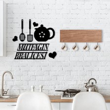 BK Gift Doğal Ahşap Dekoratif Fincan Askılığı ve Mutfak Duvar Süsü-3