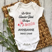 Hediyenza Bu Yıl Ki Anneler Günü Hediyen Benim Anneanne Kişiye Özel Baskılı Bebek Body Zıbın