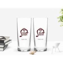 Kişiye Özel Renkli Baskılı Siirt Tasarımlı Turistik İkili Rakı Bardağı Seti-1